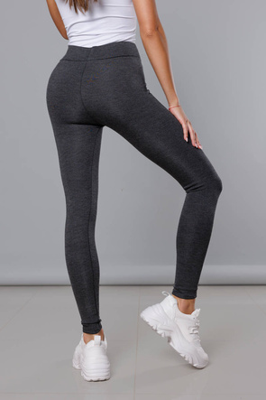 Grube bawełniane legginsy szary ciemny (YW01002-A2)