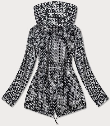 DWUSTRONNA KURTKA DAMSKA CZARNO-BIAŁA (W507BIG)