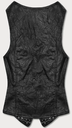 Kamizelka damska z ekoskóry czarna (DSW-1007)