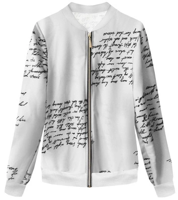 CIENKA BLUZA TYPU BOMBER BIAŁA (261/9ART)