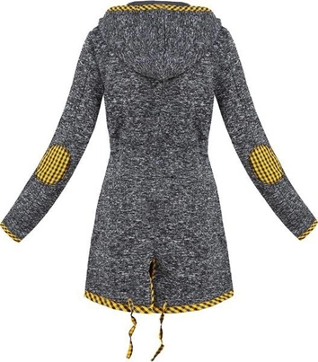 BLUZA Z KAPTUREM CZARNO-BIAŁA (LX2256)