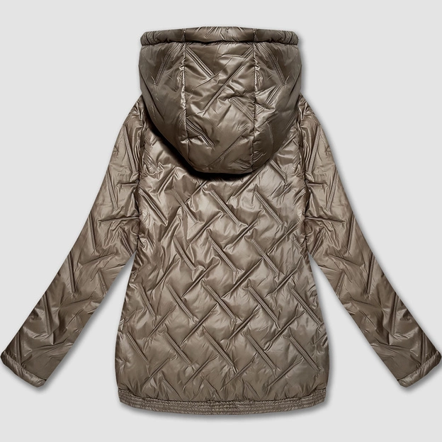 Lekka kurtka damska plus size z kapturem S'West beżowa (B8558-12)