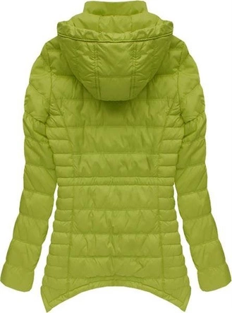 KURTKA Z WYDŁUŻONYMI BOKAMI LIMONKOWA (W710)