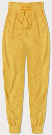 Cienkie spodnie dresowe żółte (CK03-117)