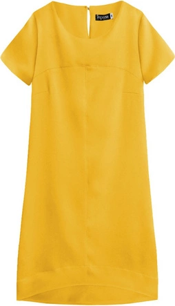 Trapezowa sukienka żółta (435art)