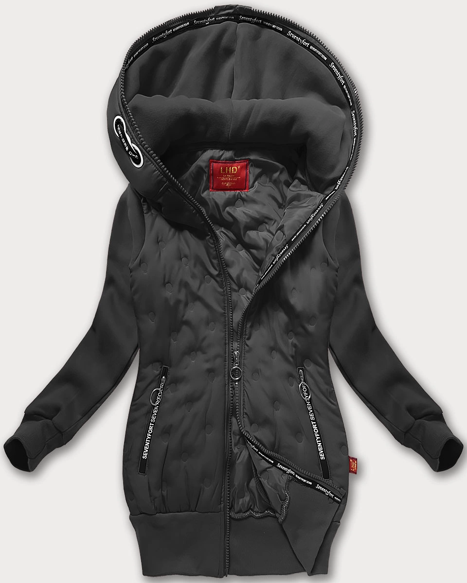 Damska bluzo-kurtka z kapturem LHD grafitowa (AMG-162A)