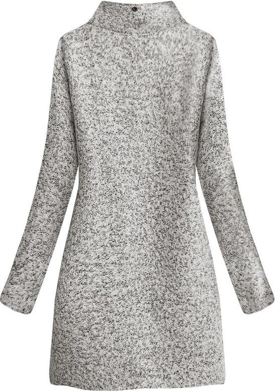 KRÓTKI PŁASZCZ ZE STÓJKĄ ECRU (536ART)