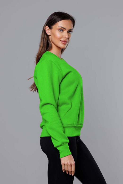Bluza dresowa damska ze ściągaczami zielona (W01-27)