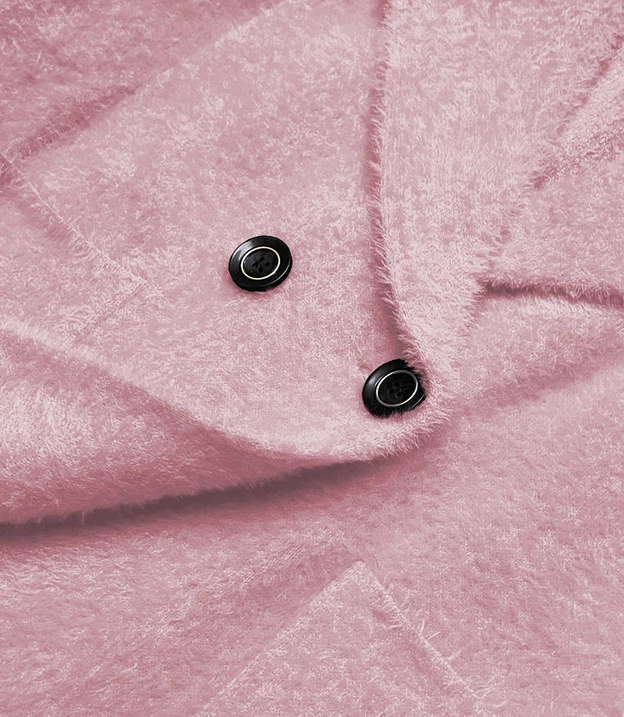 Krótka narzutka alpaka blady róż (CJ65)