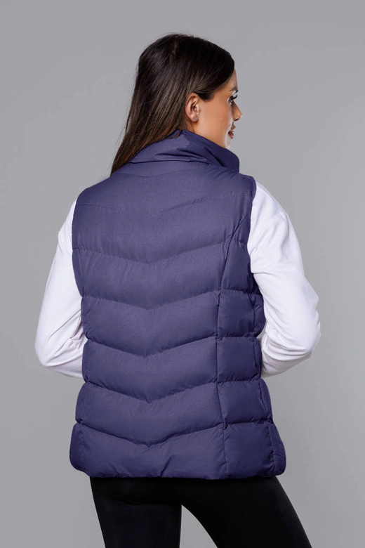 Puchowy bezrękawnik damski granat (5m719-215)