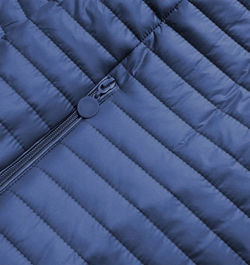 Damska dwustronna kurtka z kapturem niebieska (sf732)