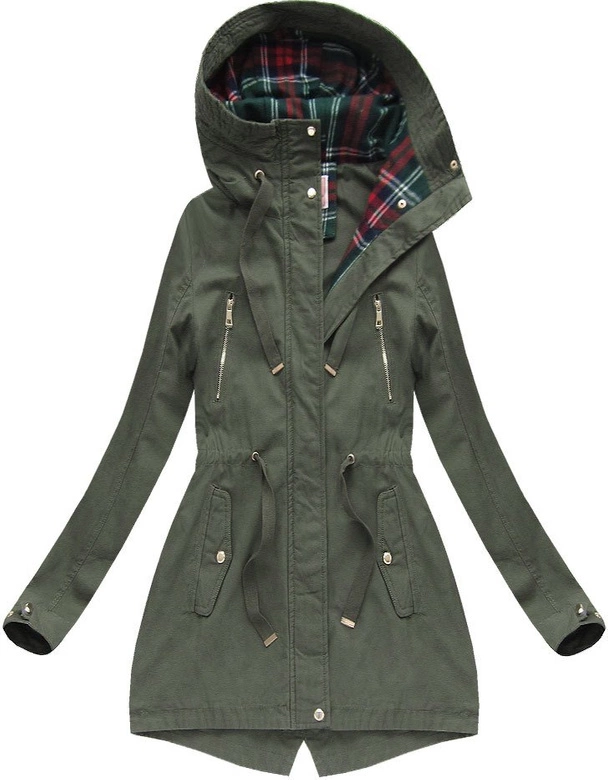 BAWEŁNIANA PARKA Z KAPTUREM KHAKI 2 (XW150X)