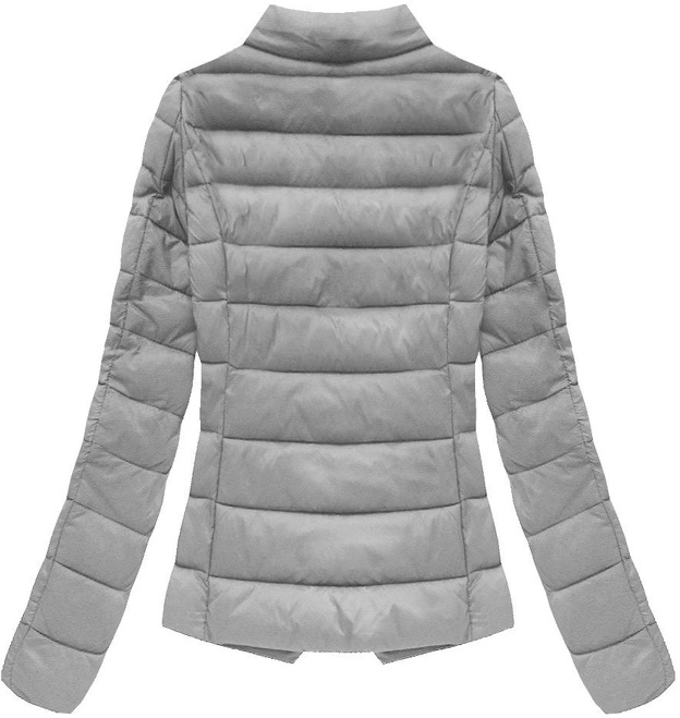 PIKOWANA KURTKA Z KAPTUREM SZARA (7132)