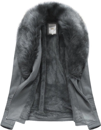 ZAMSZOWA RAMONESKA Z FUTERKIEM SZARA (6501BIG)