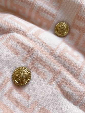 Bluzka z dzianiny z krótkim rękawem łososiowa (009)