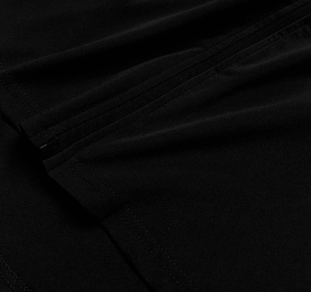 Bluza z asymetrycznym dołem czarna (hd153-01)