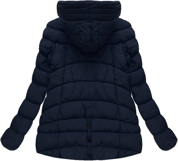 KURTKA Z ZAMKAMI I KAPTUREM GRANATOWA (W269-1)