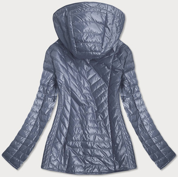 DAMSKA KURTKA Z OZDOBNĄ PODSZEWKĄ SZARA (MM21)