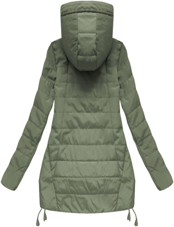 PIKOWANA KURTKA Z KAPTUREM KHAKI (759-1BIG)