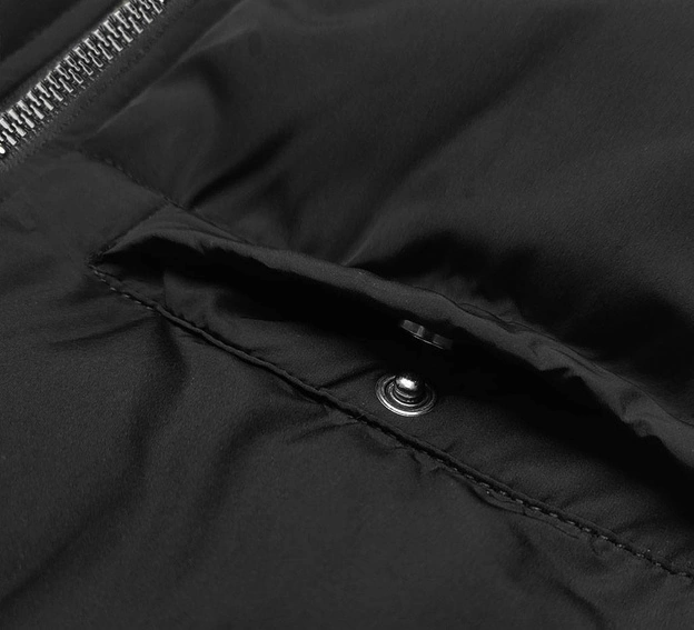 Krótka kamizelka ze stójką czarna (16M9079-392)