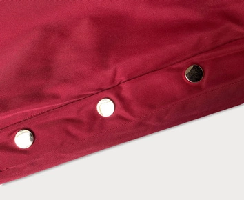 Damska parka z futerkiem czerwona (5M3180-270)