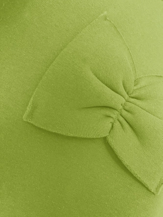 Ciepła bluza damska z kokardkami limonka (23999)