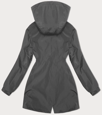 Cienka parka dwustronna damska czarno-szara (16M9081M-392C)