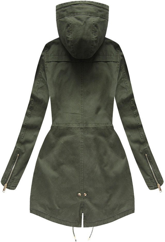 PARKA Z KAPTUREM KHAKI (X7099X)