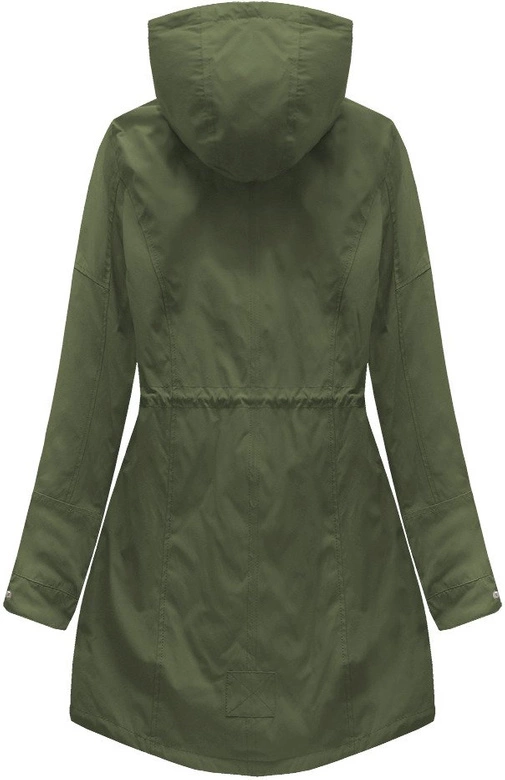 DWUSTRONNA PARKA Z KAPTUREM KHAKI-SZARA (W0232)