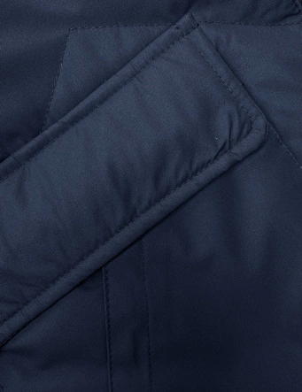 Puchowa dwustronna kamizelka damska granatowa (5M3179-215)