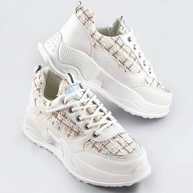 Buty sportowe damskie białe (7003)