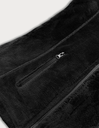 Pluszowa kamizelka damska czarna (hh003-1)