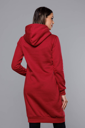 Długa bluza dresowa bordowa (YS10005-21)