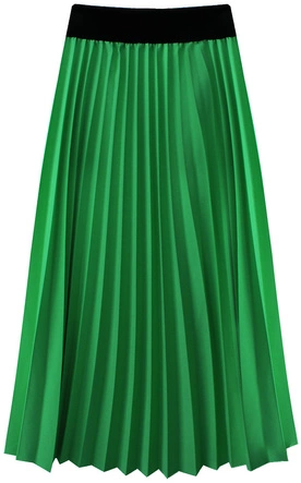 PLISOWANA SPÓDNICA MIDI ZIELONA 2 (201ART)