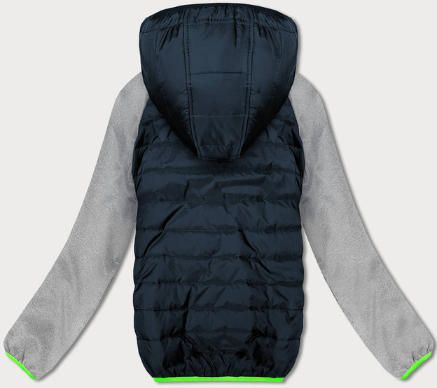Lekka sportowa kurtka damska granat-szary (8M913-215)