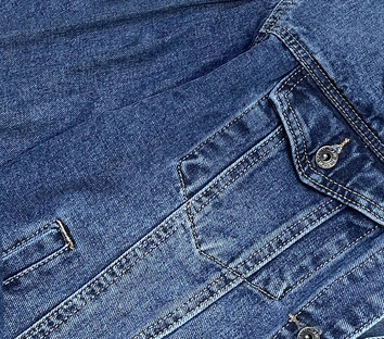 KLASYCZNA KURTKA DŻINSOWA DAMSKA CIEMNA NIEBIESKA (D3577)