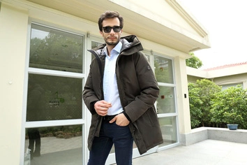 PARKA ZIMOWA Z PUCHEM NATURALNYM KHAKI (5012)