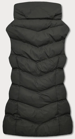 Puchowy bezrękawnik damski army (5m719-136)