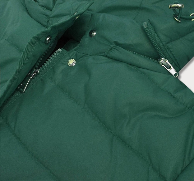 DAMSKA KURTKA PIKOWANA ZIELONA (W351)