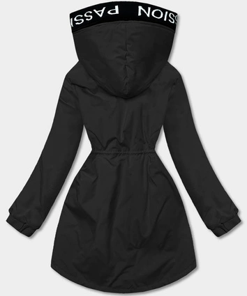 Damska parka oversize czarna (B8080-1)