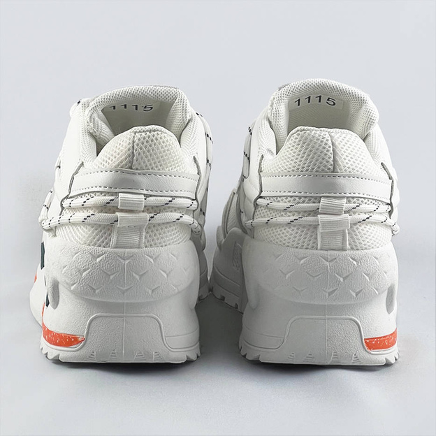 DAMSKIE BUTY SPORTOWE BIAŁO-BEŻOWE (S1115)