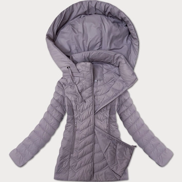 Pikowana kurtka damska z kapturem J Style jasny wrzos (16M9238-35)