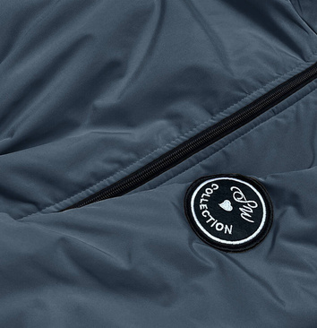 Damska parka oversize niebieska (B8080-72)