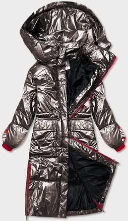 ZIMOWA KURTKA DAMSKA Z KONTRASTOWYMI ŚCIĄGACZAMI CAPPUCCINO (1917)