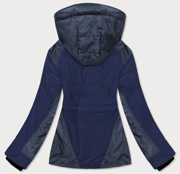Damska kurtka zimowa narciarska granatowa/melanż (b2356)