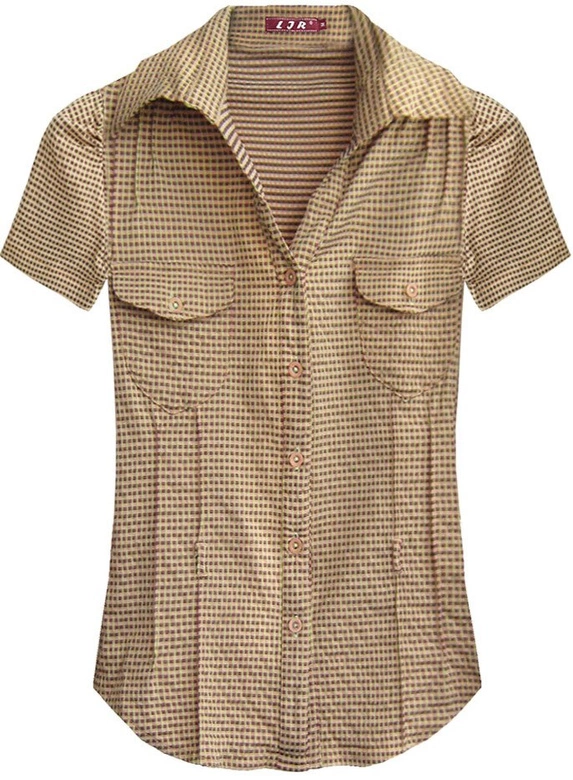 KOSZULA Z KRÓTKIM RĘKAWEM ŁOSOSIOWA (1028)