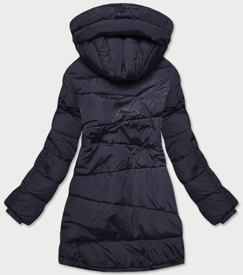 ASYMETRYCZNA KURTKA DAMSKA GRANATOWA (M-21113)