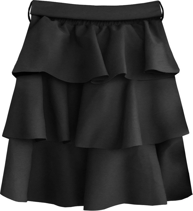 SPÓDNICA Z EKOSKÓRY MINI CZARNA (510ART)