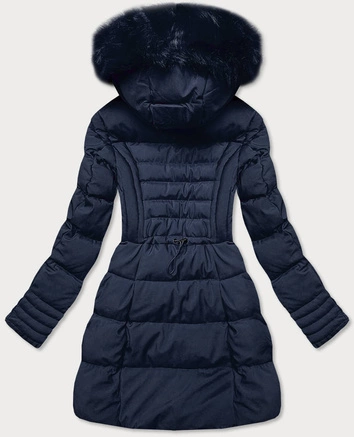 CIEPŁA ZIMOWA KURTKA DAMSKA GRANATOWA (H997-02)