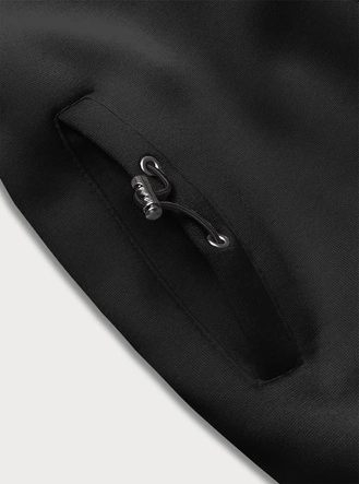 Długa damska bluza czarna (AMG-855B)